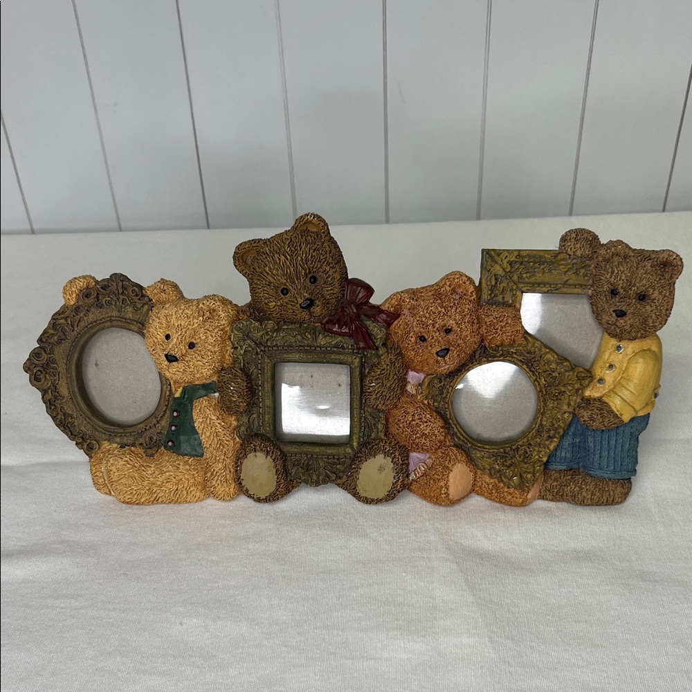 Vintage 1996 Figi Graphics Teddy Bear Resin Photo Frame
